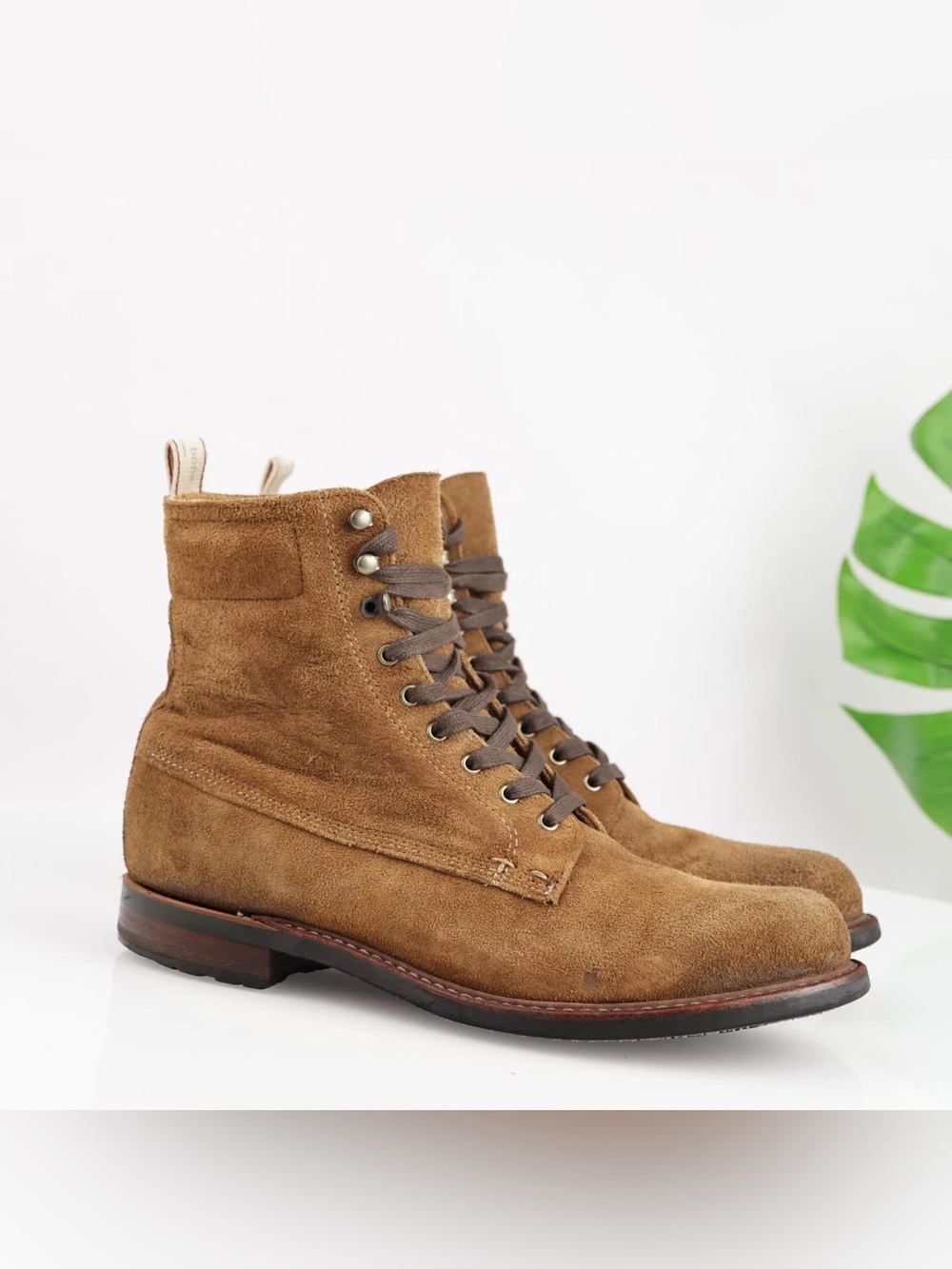 RAG & BONE Nubuck Suede Leather Trim Boots